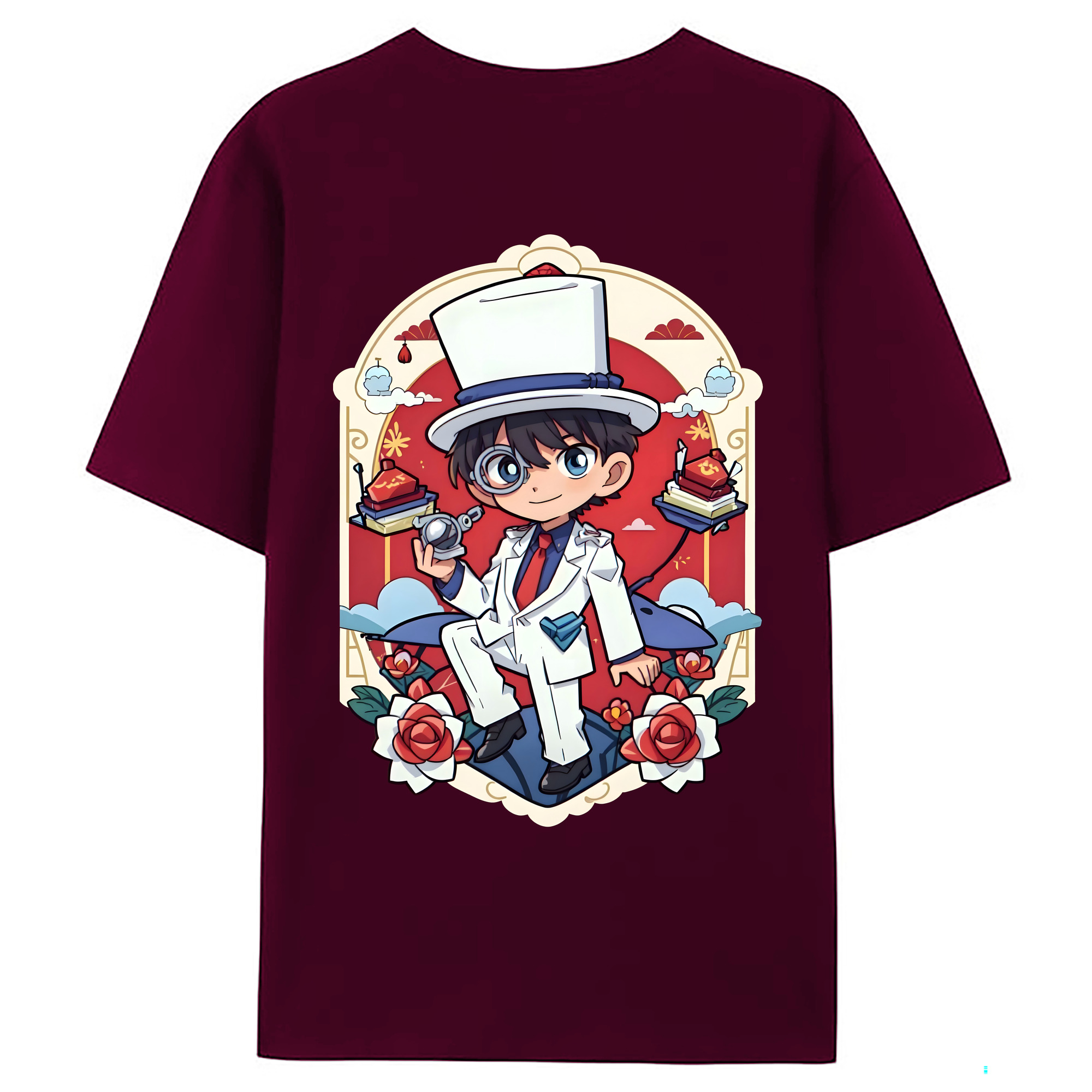 （画像用） 名探偵コナン くろば かいと Detective Conan Kuroba Kaito レディース半袖Tシャツ(バックプリント)